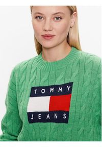 Tommy Jeans Sweter DW0DW14261 Zielony Regular Fit. Kolor: zielony. Materiał: syntetyk #5