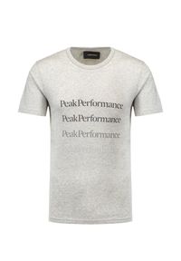 Peak Performance - T-shirt PEAK PERFORMANCE GROUND TEE. Materiał: bawełna, jersey, jeans. Wzór: napisy, gradientowy. Sezon: lato