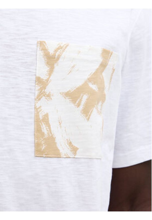 Jack & Jones T-Shirt Split 12272995 Biały Regular Fit. Kolor: biały. Materiał: bawełna