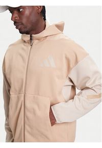 Adidas - adidas Bluza Z.N.E. JY4833 Beżowy Regular Fit. Kolor: beżowy. Materiał: bawełna