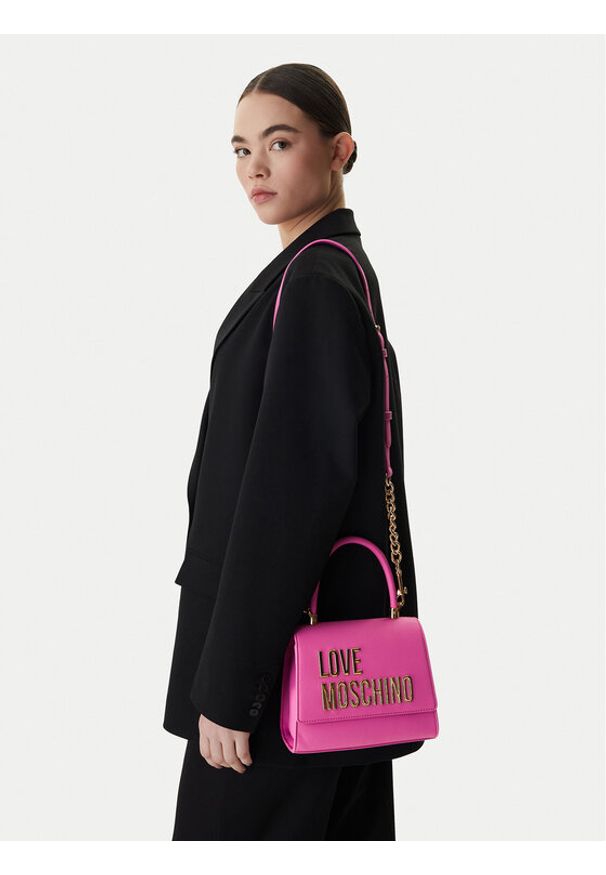 Love Moschino - LOVE MOSCHINO Torebka JC4024PP1OKD0604 Różowy. Kolor: różowy. Materiał: skórzane