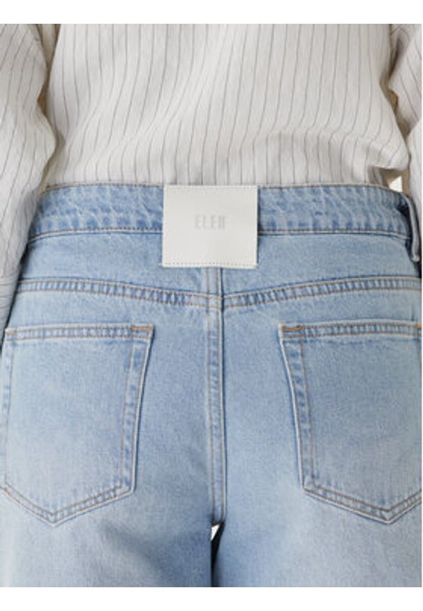 Eleh Szorty jeansowe EL123 Niebieski Regular Fit. Kolor: niebieski. Materiał: bawełna