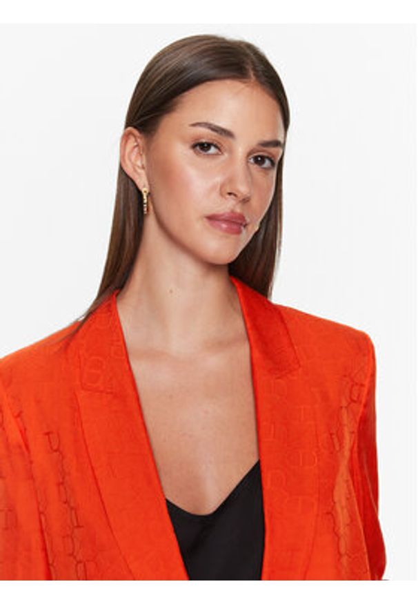 TwinSet - TWINSET Marynarka 231TT2144 Pomarańczowy Regular Fit. Kolor: pomarańczowy. Materiał: wiskoza