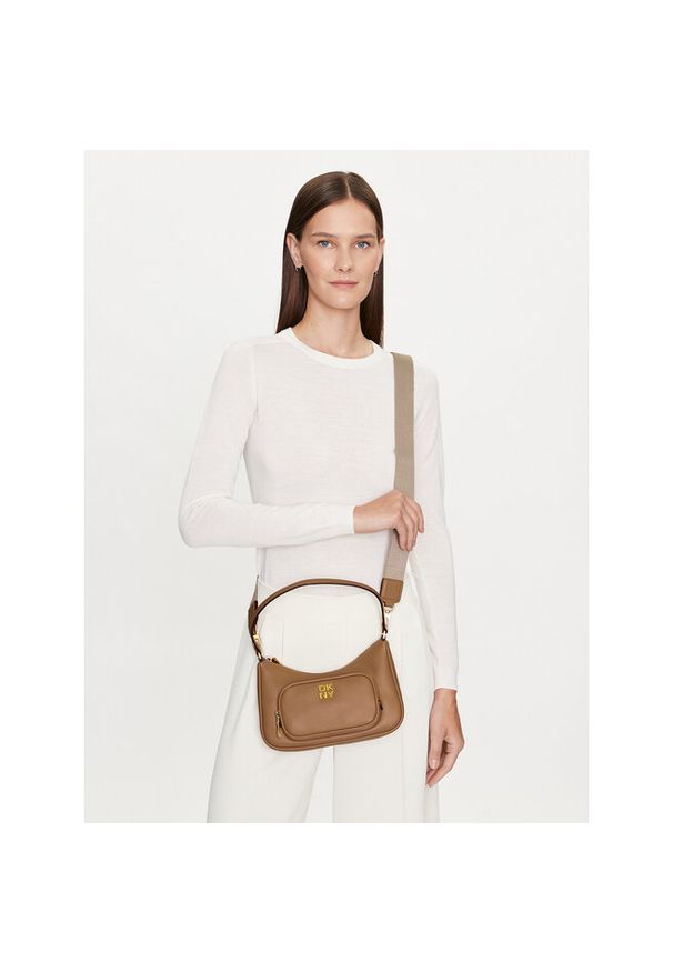 Torebka DKNY. Kolor: brązowy