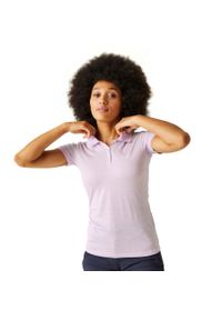 Regatta - Koszulka turystyczna polo damska Remex II. Typ kołnierza: polo. Kolor: fioletowy. Materiał: materiał #1