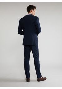 Pako Lorente - Granatowe spodnie garniturowe P21WF-6G-073-G-S. Kolor: niebieski. Materiał: wiskoza, poliester, elastan #3