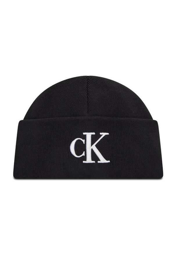 Calvin Klein Jeans Czapka Essential Short Beanie K50K509484 Czarny. Kolor: czarny. Materiał: materiał