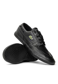 Sneakersy męskie czarne Lacoste Bayliss Deck 0721 1. Kolor: czarny. Materiał: dzianina. Sezon: lato. Sport: bieganie