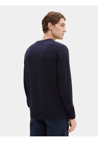 Tom Tailor Sweter 1038246 Granatowy Regular Fit. Kolor: niebieski. Materiał: bawełna