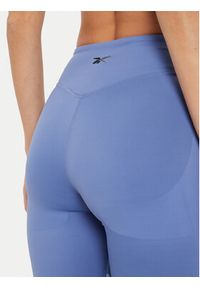 Reebok Legginsy Lux Contour Tight 100076337 Niebieski Slim Fit. Kolor: niebieski. Materiał: syntetyk
