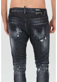 DSQUARED2 Czarne jeansy Skater Jean. Kolor: czarny