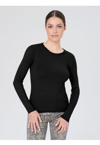 Sinsay - Dopasowany sweter z długimi rękawami - czarny. Kolor: czarny. Długość rękawa: długi rękaw. Długość: długie #1