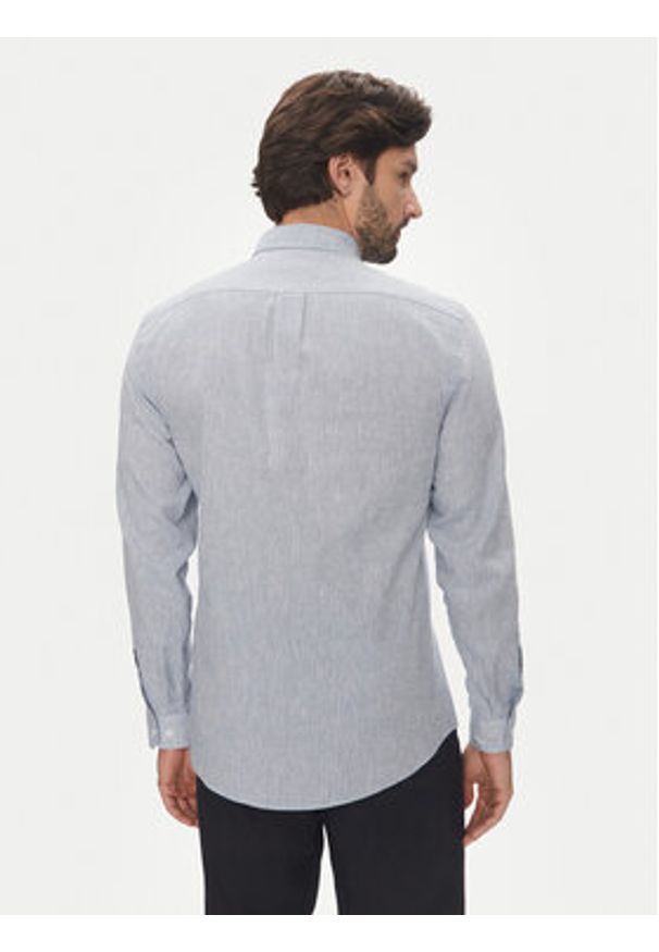 Lindbergh Koszula 30-203344B Błękitny Relaxed Fit. Kolor: niebieski. Materiał: bawełna