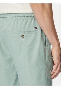 TOMMY HILFIGER - Tommy Hilfiger Szorty materiałowe Dover MW0MW44353 Zielony jasny Regular Fit. Kolor: zielony. Materiał: len #5