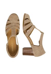 Lasocki Sandały CEO-25F531-3 Beżowy. Kolor: beżowy. Materiał: zamsz, skóra #9