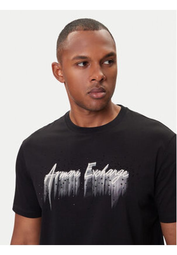 Armani Exchange T-Shirt XM001462 AF10364 UC001 Czarny Regular Fit. Kolor: czarny. Materiał: bawełna