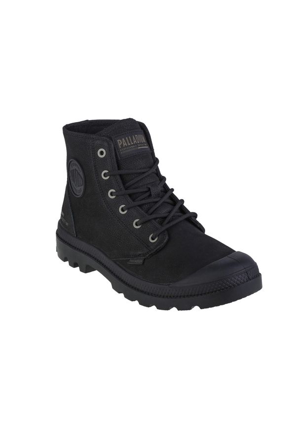 Buty sportowe Sneakersy unisex, Palladium Pampa Hi Supply Lth. Kolor: czarny. Materiał: materiał, syntetyk. Sport: turystyka piesza