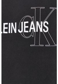 Calvin Klein Jeans - Bluza. Okazja: na co dzień. Kolor: czarny. Wzór: nadruk. Styl: casual #4
