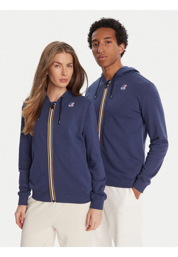 K-Way Bluza Arnel K4115ZW Granatowy Regular Fit. Kolor: niebieski. Materiał: bawełna