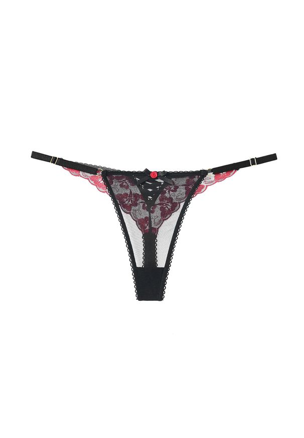 Intica - Stringi koronkowe biodrówki elegancka bielizna z delikatną koronką Paolina. Kolor: wielokolorowy. Materiał: koronka. Długość: długie. Wzór: koronka