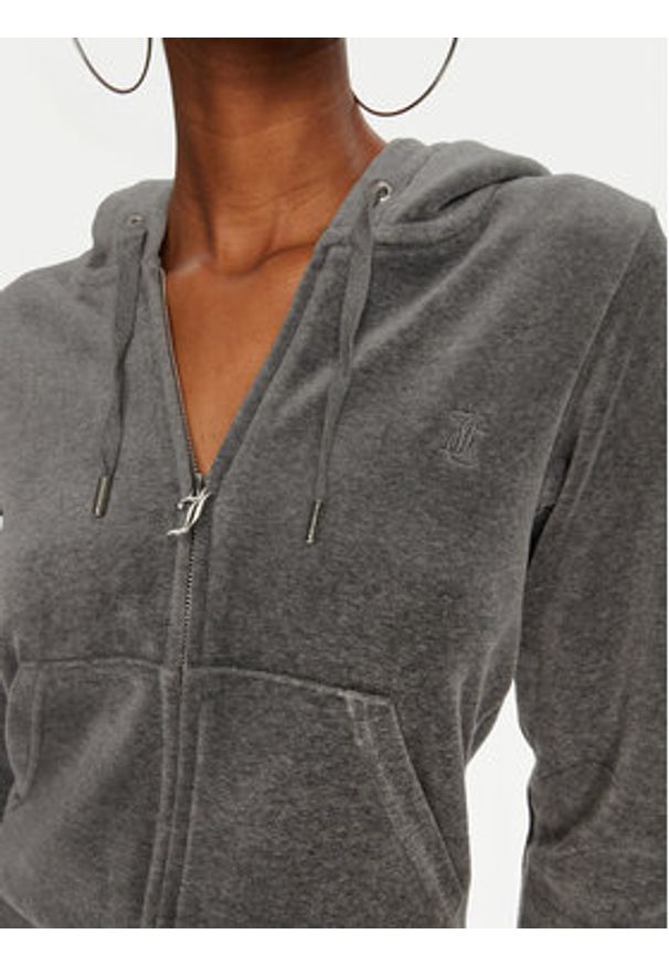 Juicy Couture Bluza Robertson JCAP176 Szary Slim Fit. Kolor: szary. Materiał: syntetyk