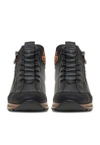 Rieker Sneakersy N1457-00 Czarny. Kolor: czarny. Materiał: materiał, skóra #4