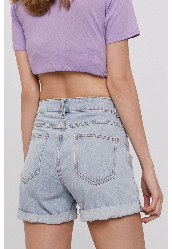 Haily's - Szorty jeansowe. Okazja: na co dzień. Stan: podwyższony. Kolor: niebieski. Materiał: jeans. Styl: casual