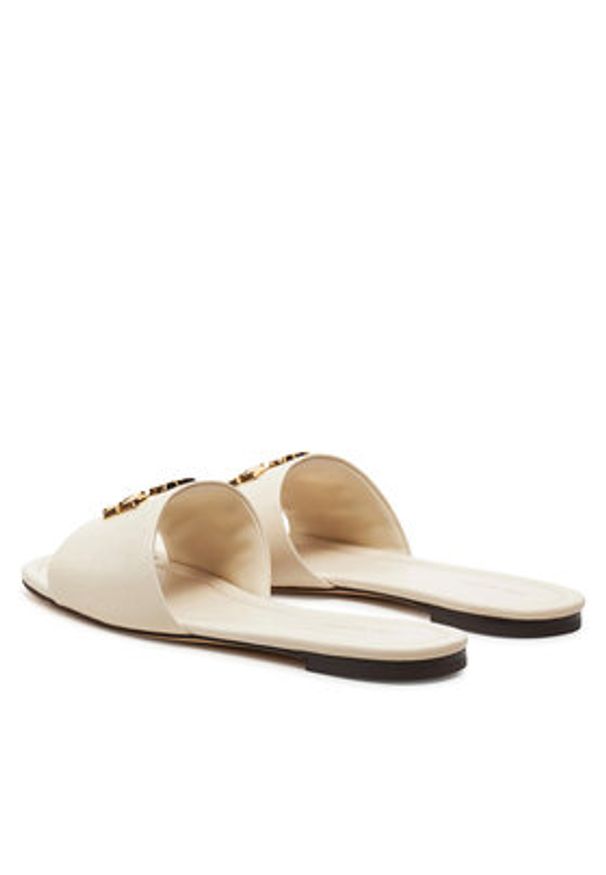 Tory Burch Klapki Eleanor 157966 Écru. Materiał: skóra
