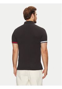 TOMMY HILFIGER - Tommy Hilfiger Polo Flag Cuff MW0MW37518 Czarny Slim Fit. Typ kołnierza: polo. Kolor: czarny. Materiał: bawełna #5