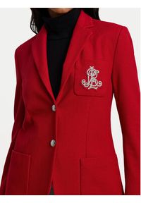 Lauren Ralph Lauren - LAUREN RALPH LAUREN Marynarka 200797305017 Czerwony Slim Fit. Kolor: czerwony. Materiał: bawełna