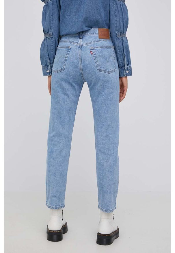 Levi's® - Levi's Jeansy 501 CROP damskie high waist. Okazja: na spotkanie biznesowe. Stan: podwyższony. Kolor: niebieski. Styl: biznesowy