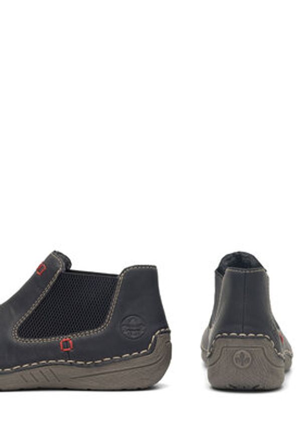 Rieker Sztyblety 52590-01 Czarny. Kolor: czarny. Materiał: skóra