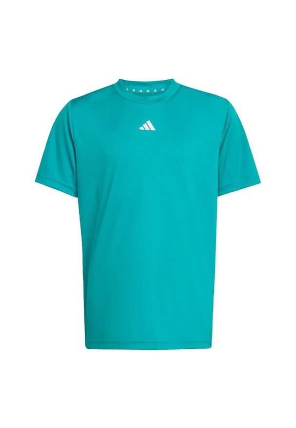 Adidas - Koszulka Train Essentials Logo Regular Fit Kids. Kolor: niebieski, wielokolorowy, biały. Materiał: materiał. Sport: joga i pilates
