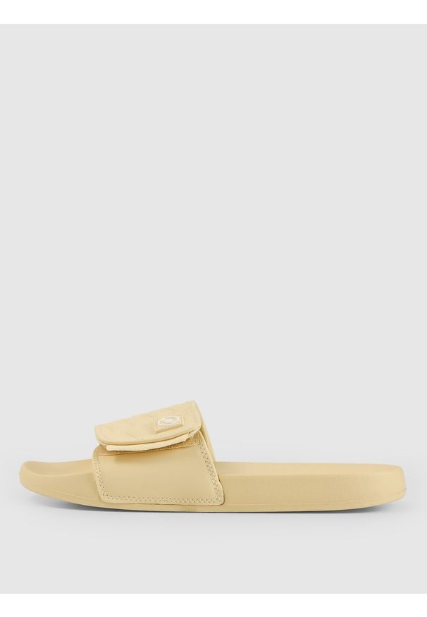 4f - 4F Klapki damskie - żółte 39. Okazja: na co dzień, na spacer, na plażę. Kolor: żółty. Materiał: guma. Sezon: lato. Styl: casual