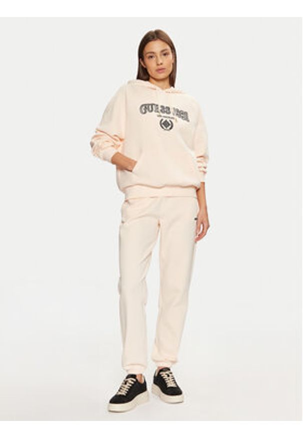 Guess Bluza V5RQ02 KCLD1 Écru Regular Fit. Materiał: bawełna