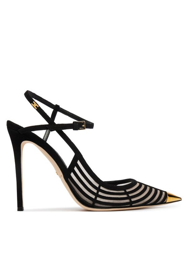 Elisabetta Franchi Szpilki SA-01L-62E2-V740 Czarny. Kolor: czarny. Materiał: skóra, zamsz. Obcas: na szpilce