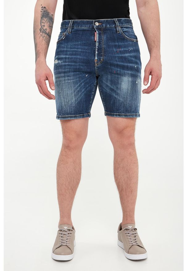 Szorty męskie jeansowe Marine DSQUARED2. Materiał: jeans. Styl: marine
