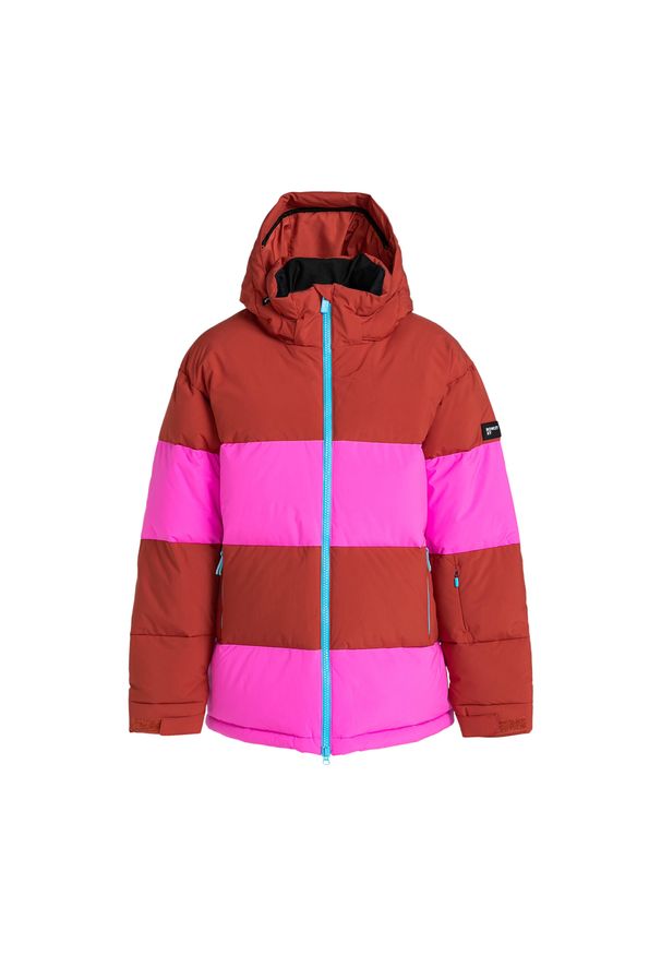 Roxy - Kurtka snowboardowa damska ROXY X Rowley Block Puffer. Kolor: różowy. Sezon: zima. Sport: snowboard