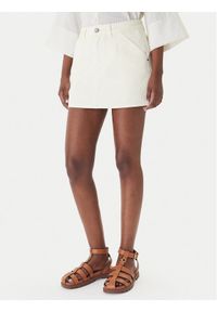 Eleh Spódnica jeansowa EL107 Écru Regular Fit. Materiał: bawełna #1