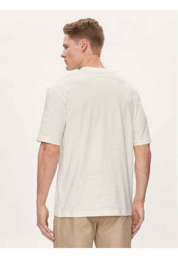Hugo T-Shirt Nune 50515317 Écru Regular Fit. Materiał: bawełna