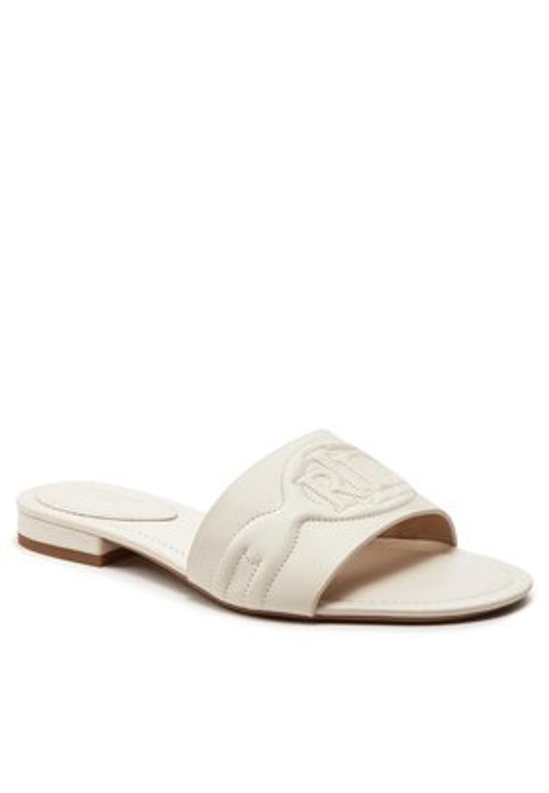 Lauren Ralph Lauren Klapki 802935537001 Biały. Kolor: biały. Materiał: skóra