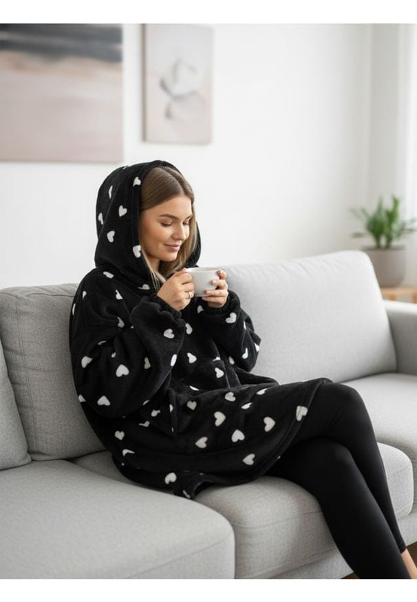 Sinsay - Bluza snuddie - czarny. Kolor: czarny