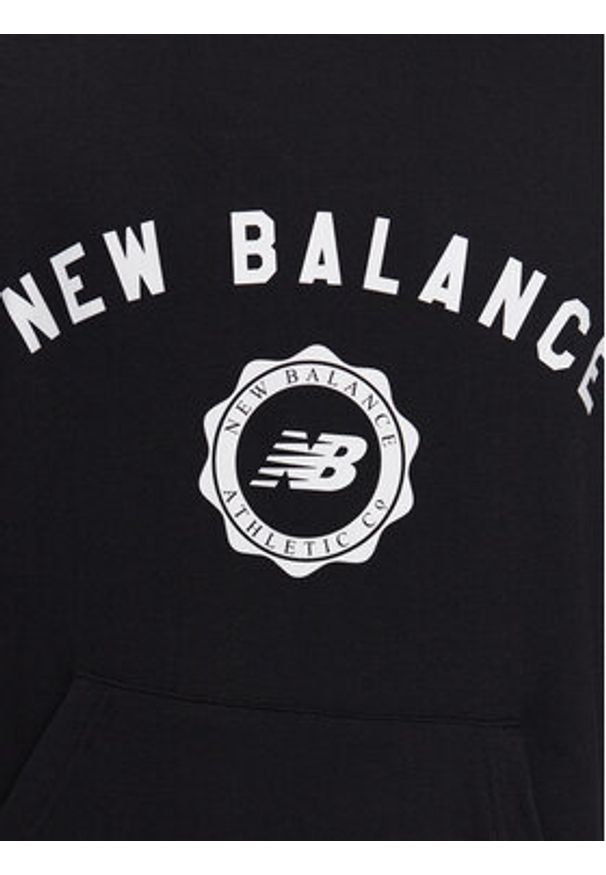 New Balance Bluza Dukserica Sport Seasonal French Terry MT31901 Czarny Relaxed Fit. Kolor: czarny. Materiał: bawełna. Styl: sportowy