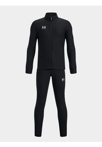 Under Armour - Dres sportowy dziecięcy UNDER ARMOUR 1379708 bluza + spodnie. Kolor: biały, wielokolorowy, czarny. Materiał: dresówka. Styl: sportowy