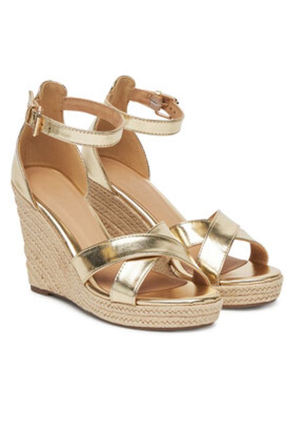 ONLY Shoes Espadryle Onlamelia-18 Pu Foil Wedge 15335554 Złoty. Kolor: złoty. Materiał: skóra