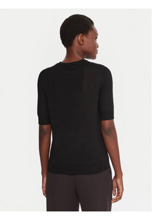 BOSS Sweter Farbella 50544996 Czarny Slim Fit. Kolor: czarny. Materiał: wełna