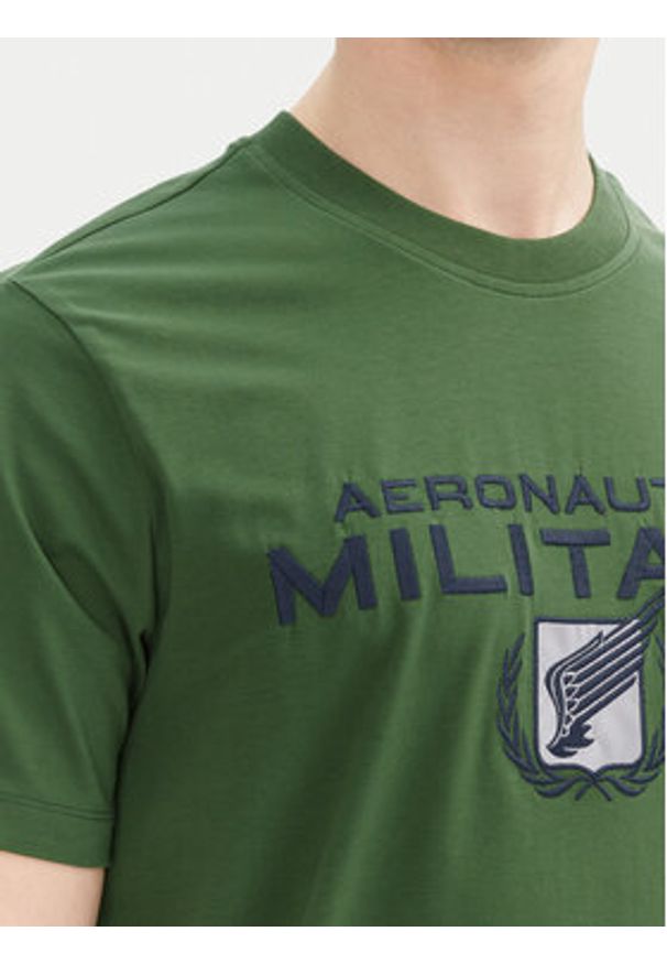 Aeronautica Militare T-Shirt 251TS2379J674 Zielony Regular Fit. Kolor: zielony. Materiał: bawełna