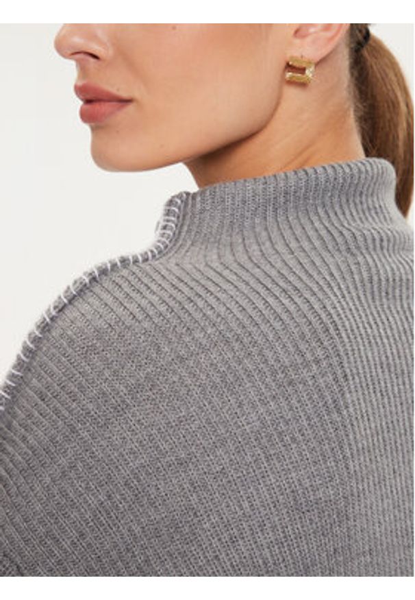 Max Mara Leisure - Weekend Max Mara Sweter Fanfara 2426366178 Szary Relaxed Fit. Kolor: szary. Materiał: wełna