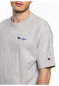 Koszulka Champion Premium Small Script Logo Crewneck T-Shirt (214282-EM004). Kolor: szary. Materiał: materiał
