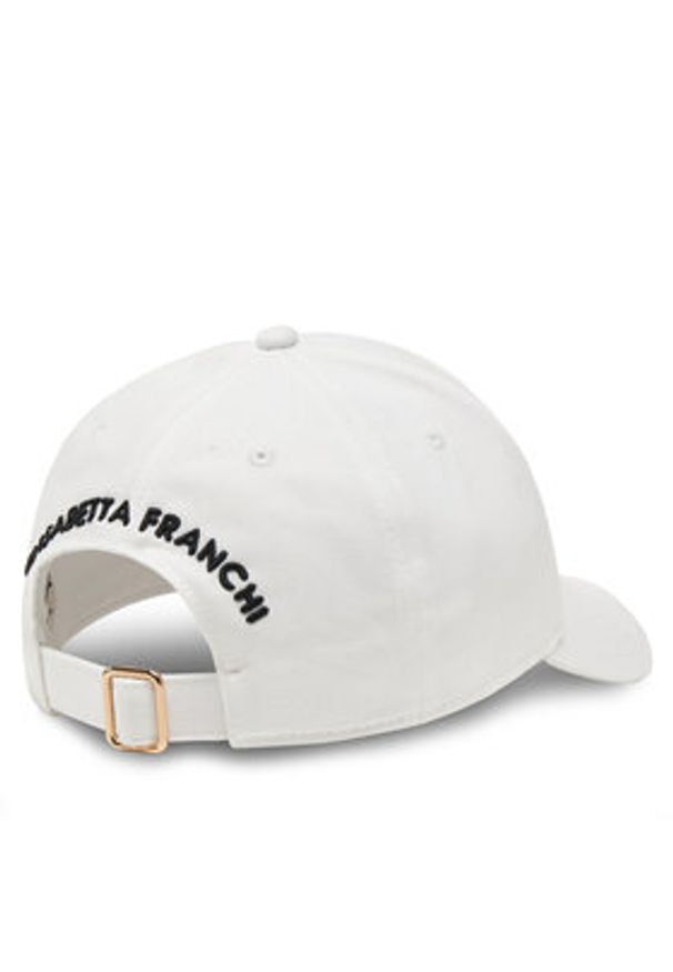 Elisabetta Franchi Czapka z daszkiem CL-06F-51E2-V160 Biały. Kolor: biały. Materiał: materiał, bawełna
